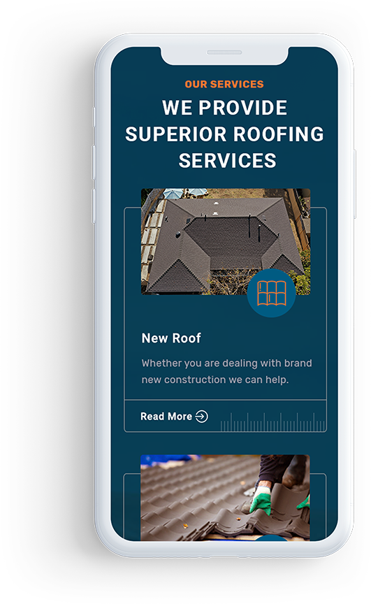 Phone Mockup with Roofing Design